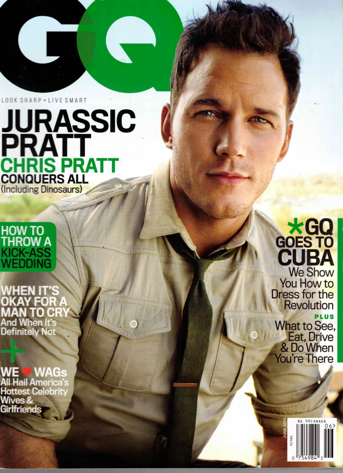 GENTLEMENS QUARTERLY magazine side cover  June 2015