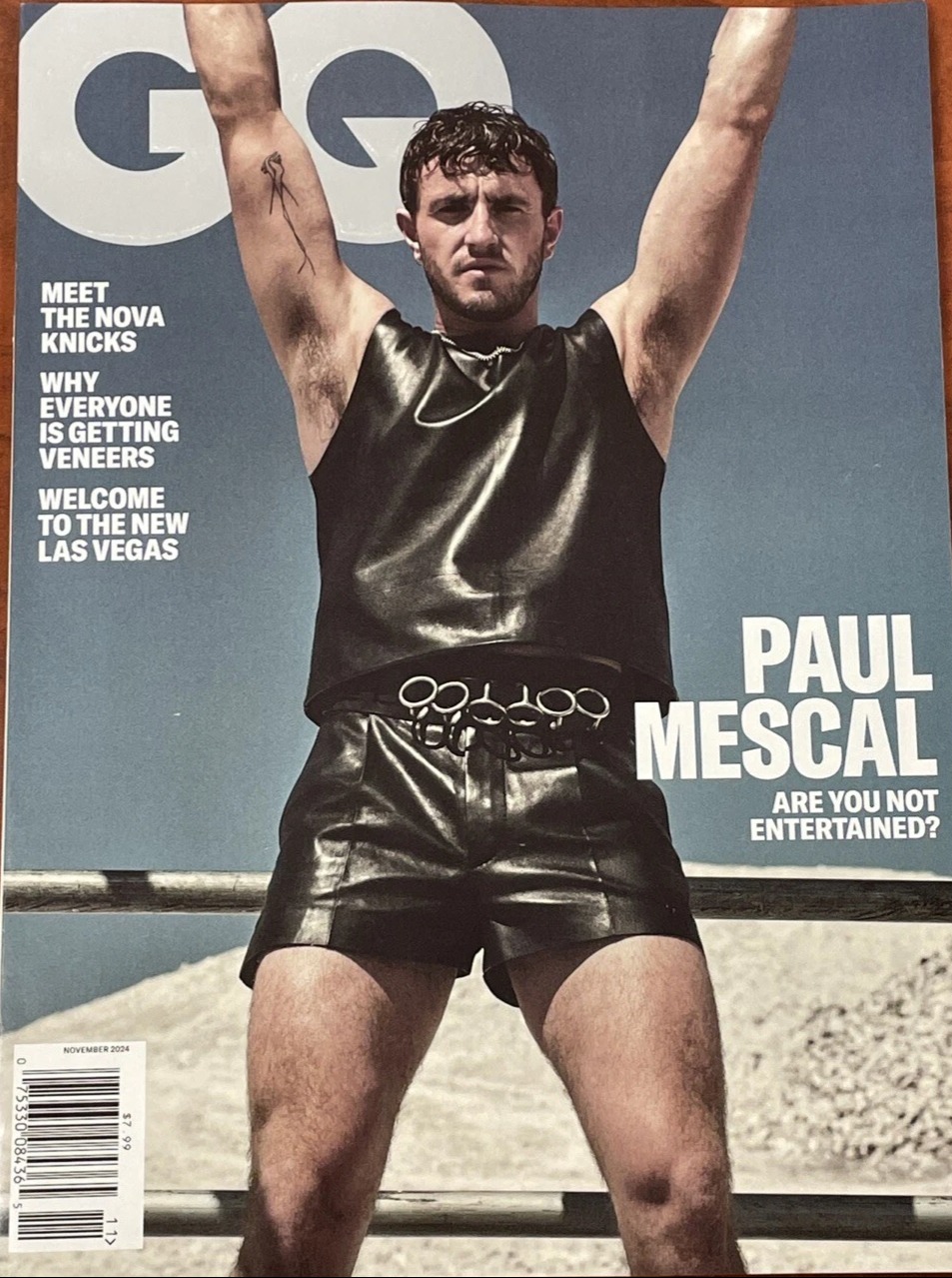 GENTLEMENS QUARTERLY magazine side cover  November 2024