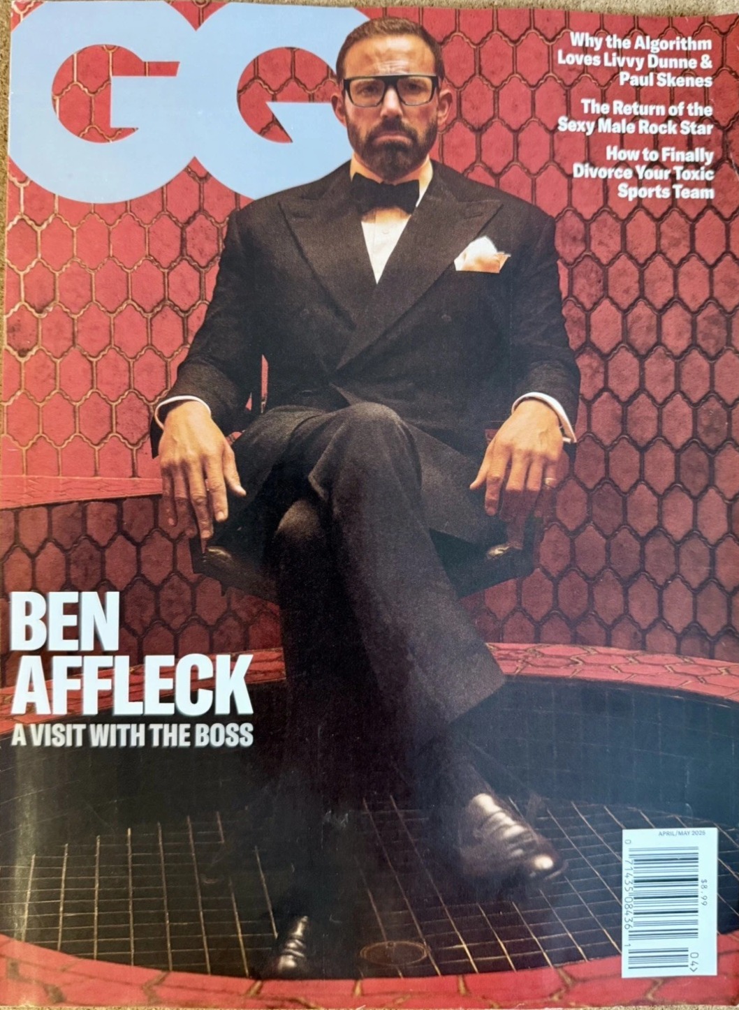GENTLEMENS QUARTERLY magazine side cover  April/May 2025