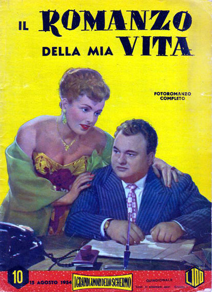 I GRANDI AMORI DELLO SCHERMO magazine side cover Issue 10 15 August 1954