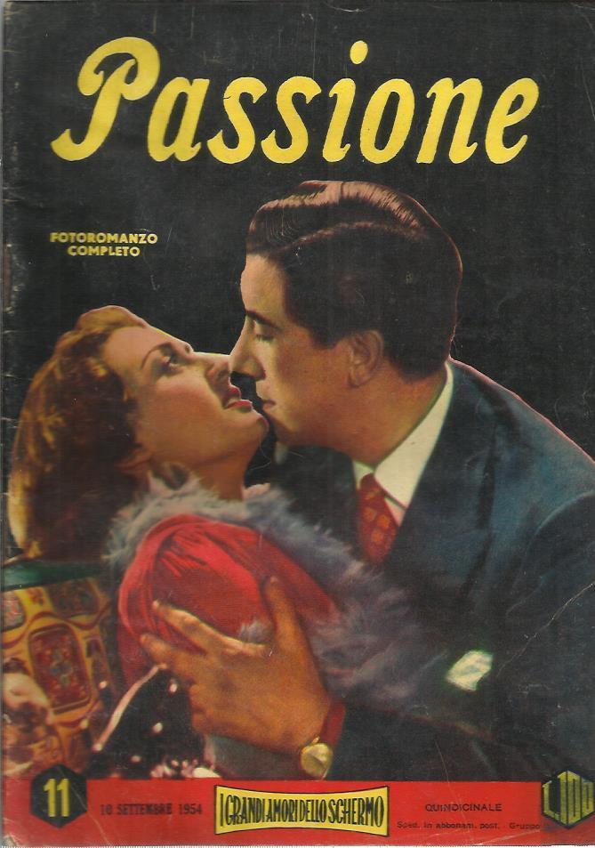 I GRANDI AMORI DELLO SCHERMO magazine side cover Issue 11 10 September 1954