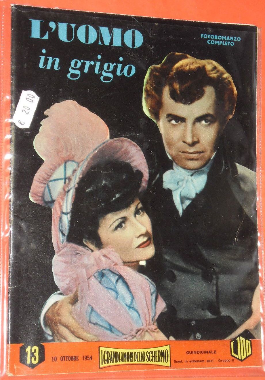 I GRANDI AMORI DELLO SCHERMO magazine side cover Issue 13 10 October 1954