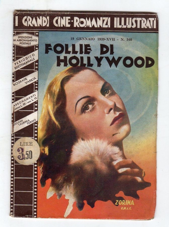 GRANDI CINE-ROMANZI ILLUSTRATI | I magazine side cover Issue 360 19 January 1939