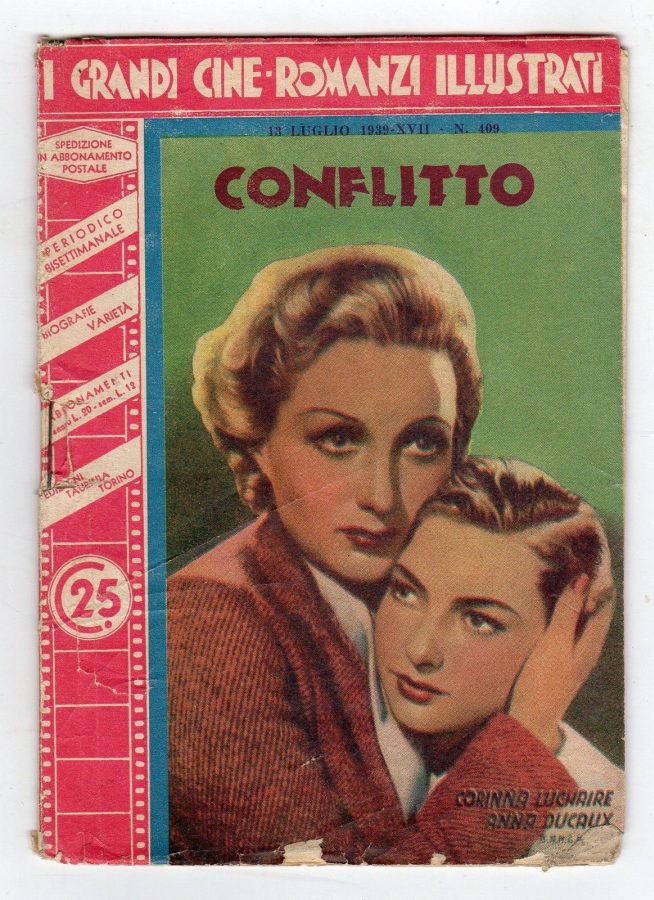 GRANDI CINE-ROMANZI ILLUSTRATI | I magazine side cover Issue 409 13 July 1939