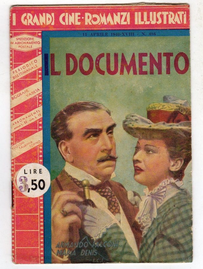 GRANDI CINE-ROMANZI ILLUSTRATI | I magazine side cover Issue 486 11 April 1940