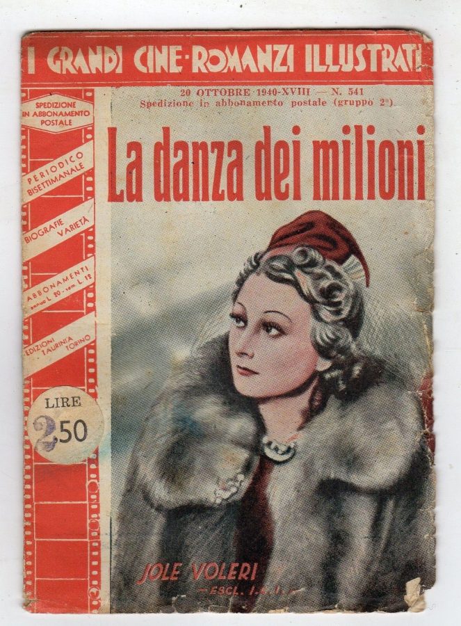 GRANDI CINE-ROMANZI ILLUSTRATI | I magazine side cover Issue 541 20 October 1940
