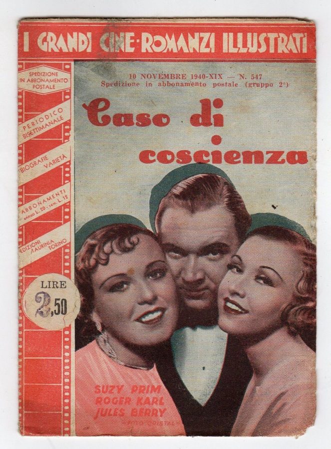 GRANDI CINE-ROMANZI ILLUSTRATI | I magazine side cover Issue 547 10 November 1940
