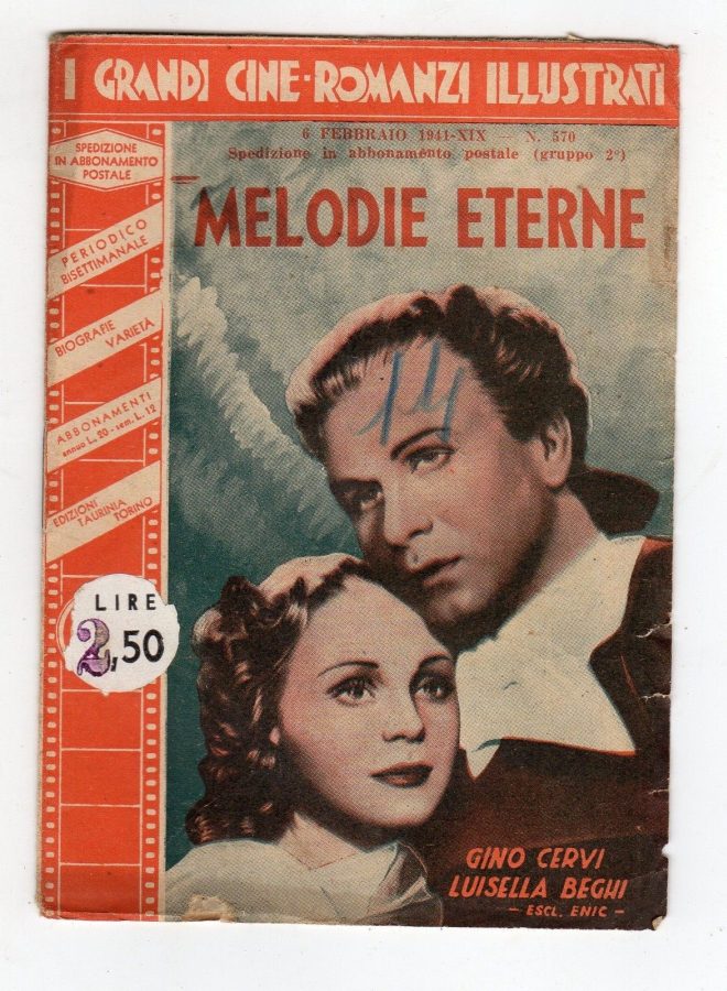 GRANDI CINE-ROMANZI ILLUSTRATI | I magazine side cover Issue 570 6 February 1941