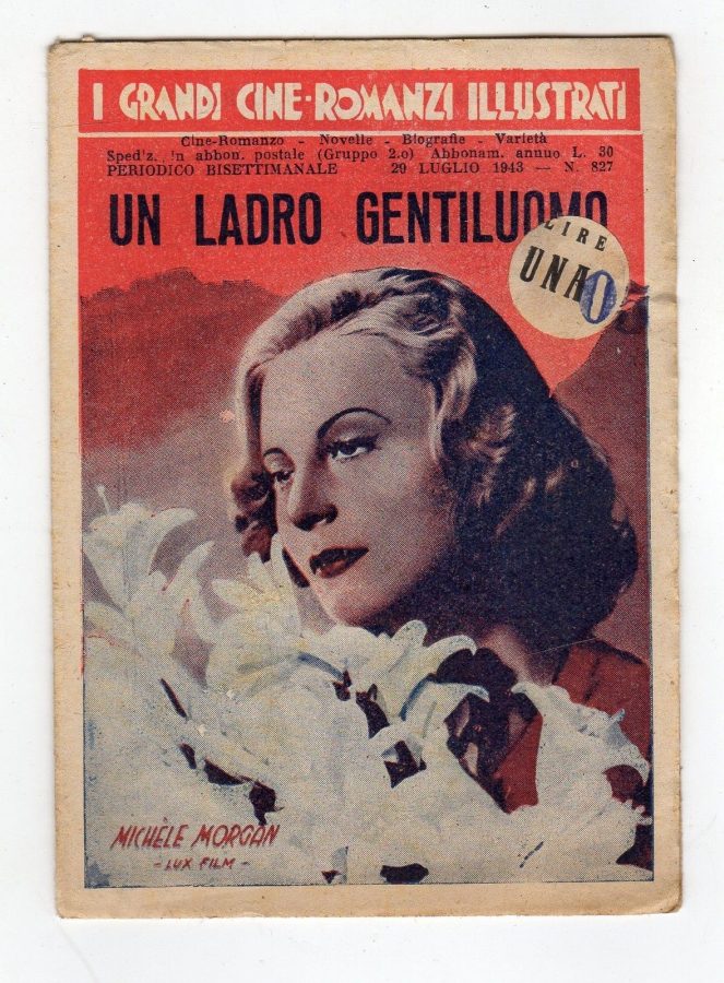 GRANDI CINE-ROMANZI ILLUSTRATI | I magazine side cover Issue 827 29 July 1943