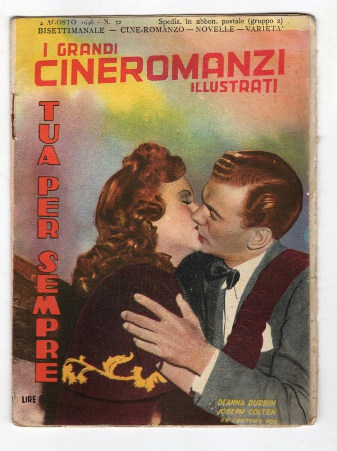 GRANDI CINE-ROMANZI ILLUSTRATI | I magazine side cover Issue 52 4 August 1946