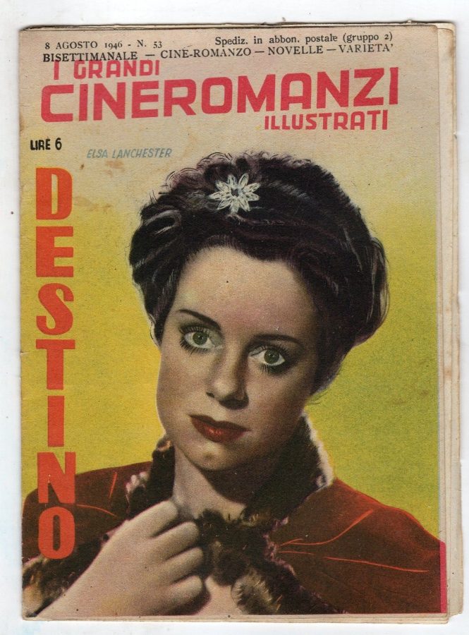 GRANDI CINE-ROMANZI ILLUSTRATI | I magazine side cover Issue 53 8 August 1946