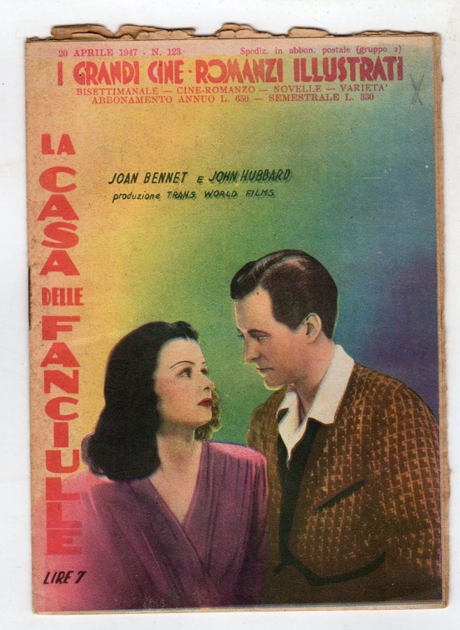 GRANDI CINE-ROMANZI ILLUSTRATI | I magazine side cover Issue 123 20 April 1947