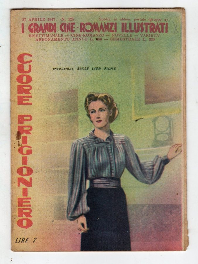 GRANDI CINE-ROMANZI ILLUSTRATI | I magazine side cover Issue 125 27 April 1947