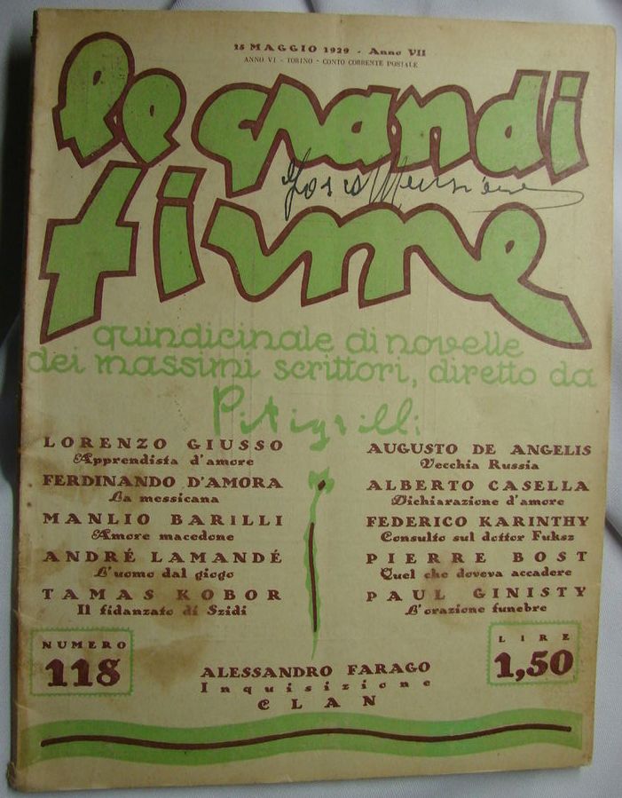 GRANDI FIRME | LE magazine side cover Issue 118 18 May 1929