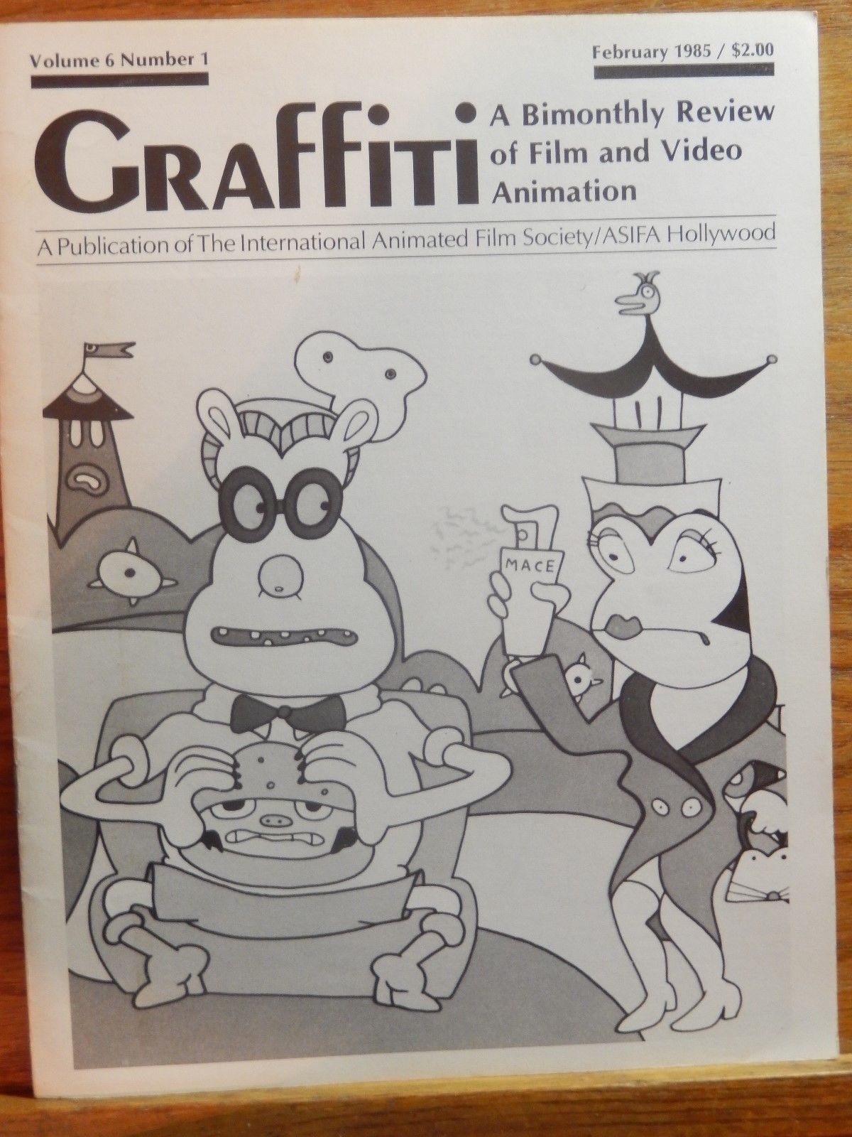 GRAFFITI magazine side cover  Vol 6 No 1 February 1985