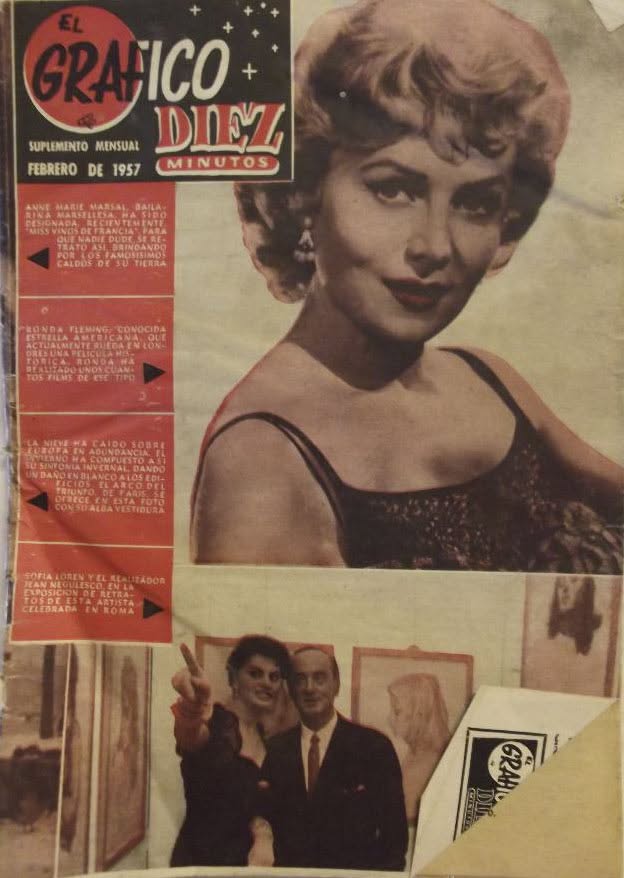 GRAFICO DE DIEZ MINUTOS magazine side cover  February 1957