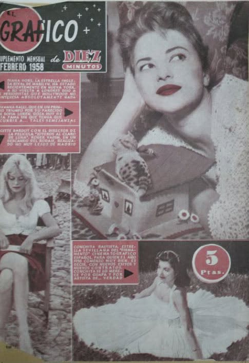 GRAFICO DE DIEZ MINUTOS magazine side cover  February 1958