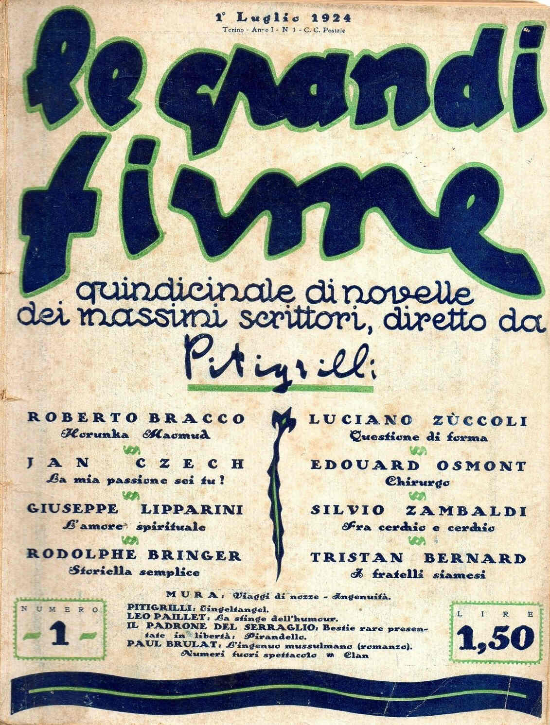 GRANDI FIRME | LE magazine side cover Issue 1 1 July 1924