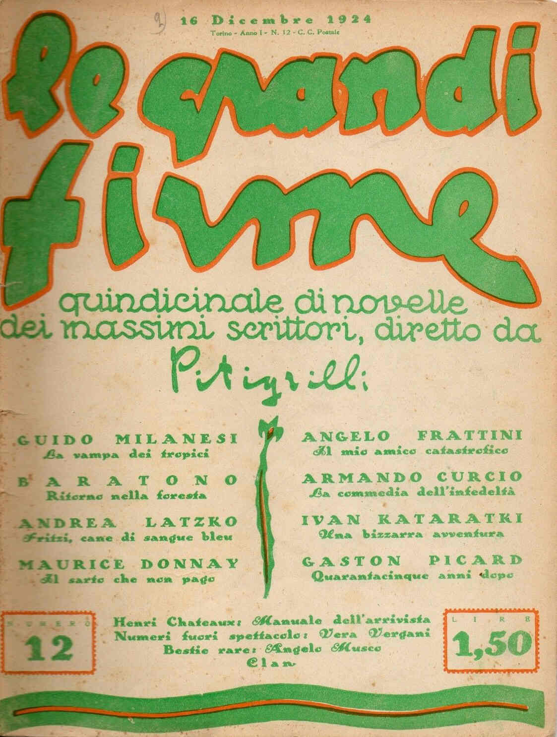 GRANDI FIRME | LE magazine side cover Issue 12 16 December 1924