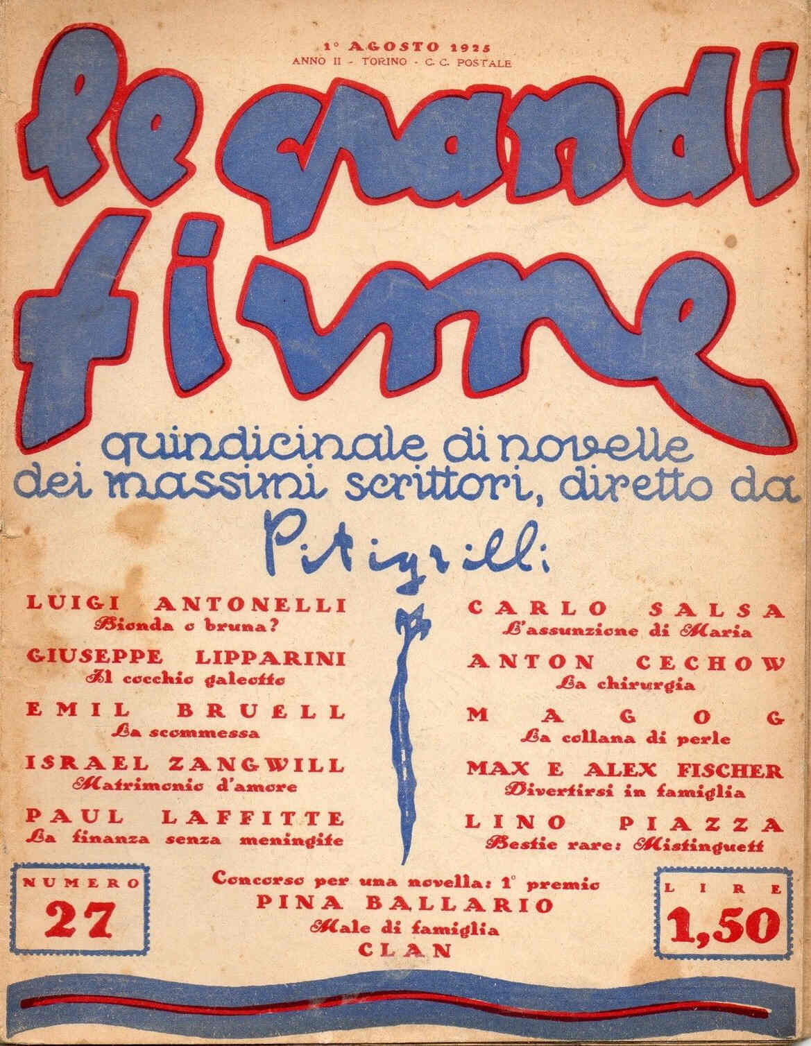 GRANDI FIRME | LE magazine side cover Issue 27 1 August 1925