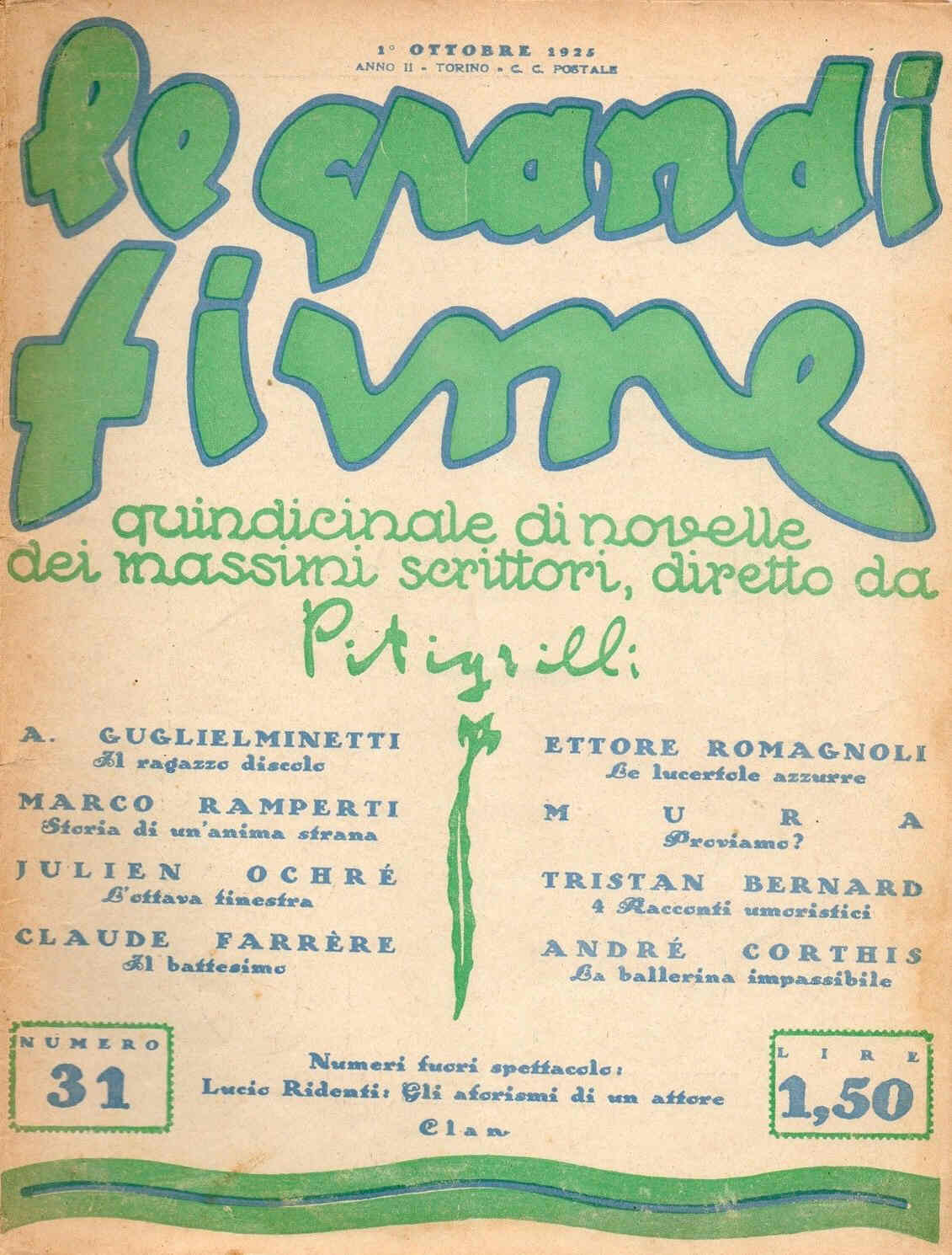 GRANDI FIRME | LE magazine side cover Issue 31 1 October 1925