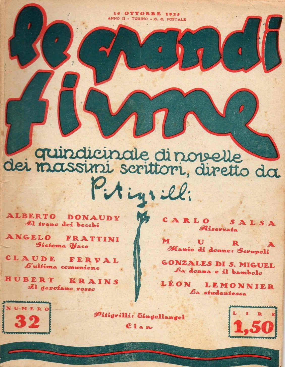 GRANDI FIRME | LE magazine side cover Issue 32 16 October 1925