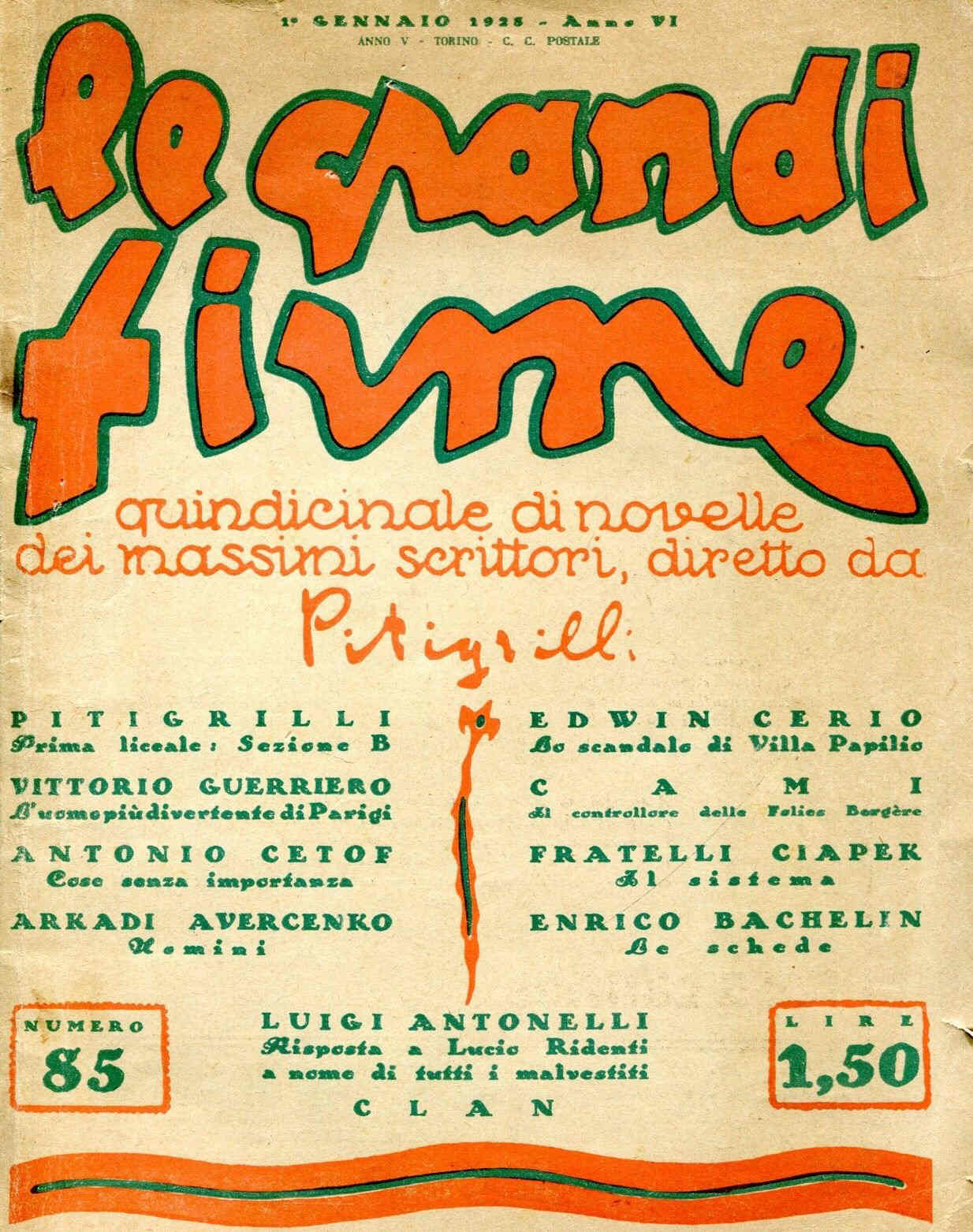GRANDI FIRME | LE magazine side cover Issue 85 1 January 1928