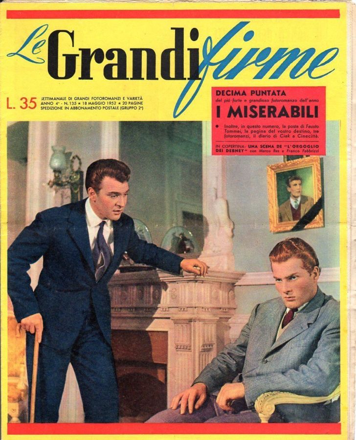 GRANDI FIRME|LE (1950s) magazine side cover Issue 135 18 May 1952