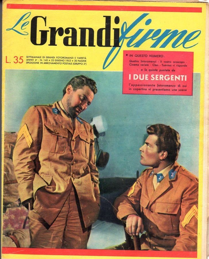 GRANDI FIRME|LE (1950s) magazine side cover Issue 140 22 June 1952