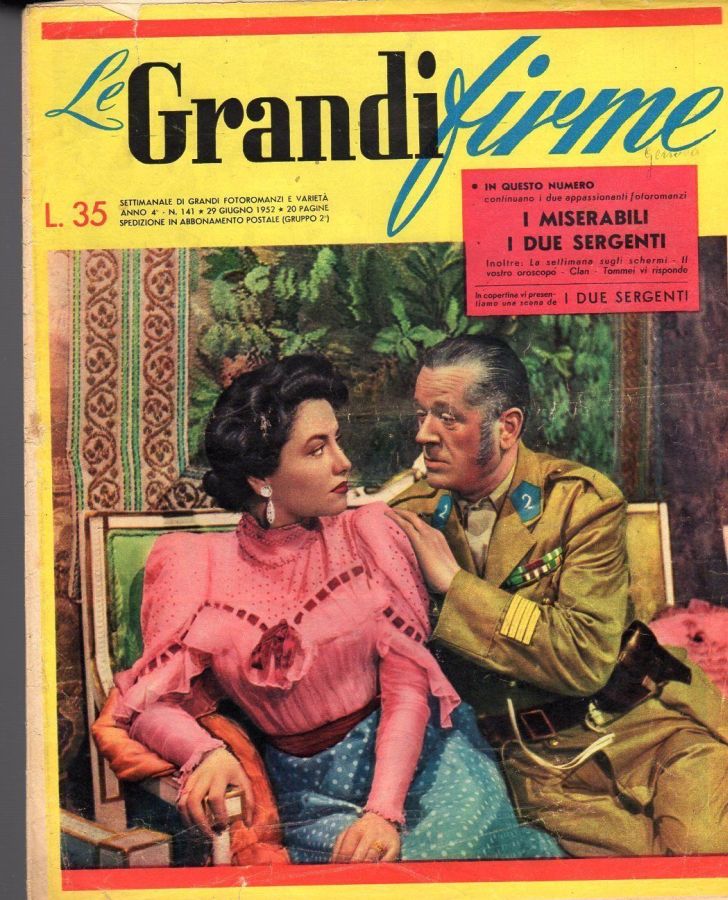 GRANDI FIRME|LE (1950s) magazine side cover Issue 141 29 June 1952