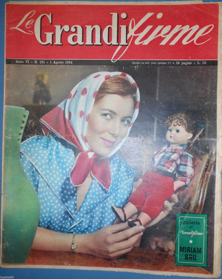 GRANDI FIRME|LE (1950s) magazine side cover Issue 251 1 August 1954