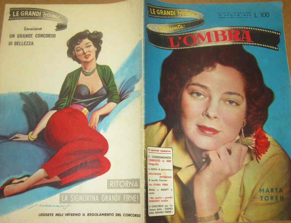 GRANDI FIRME|LE (1950s) magazine side cover Issue 284 16 April 1955