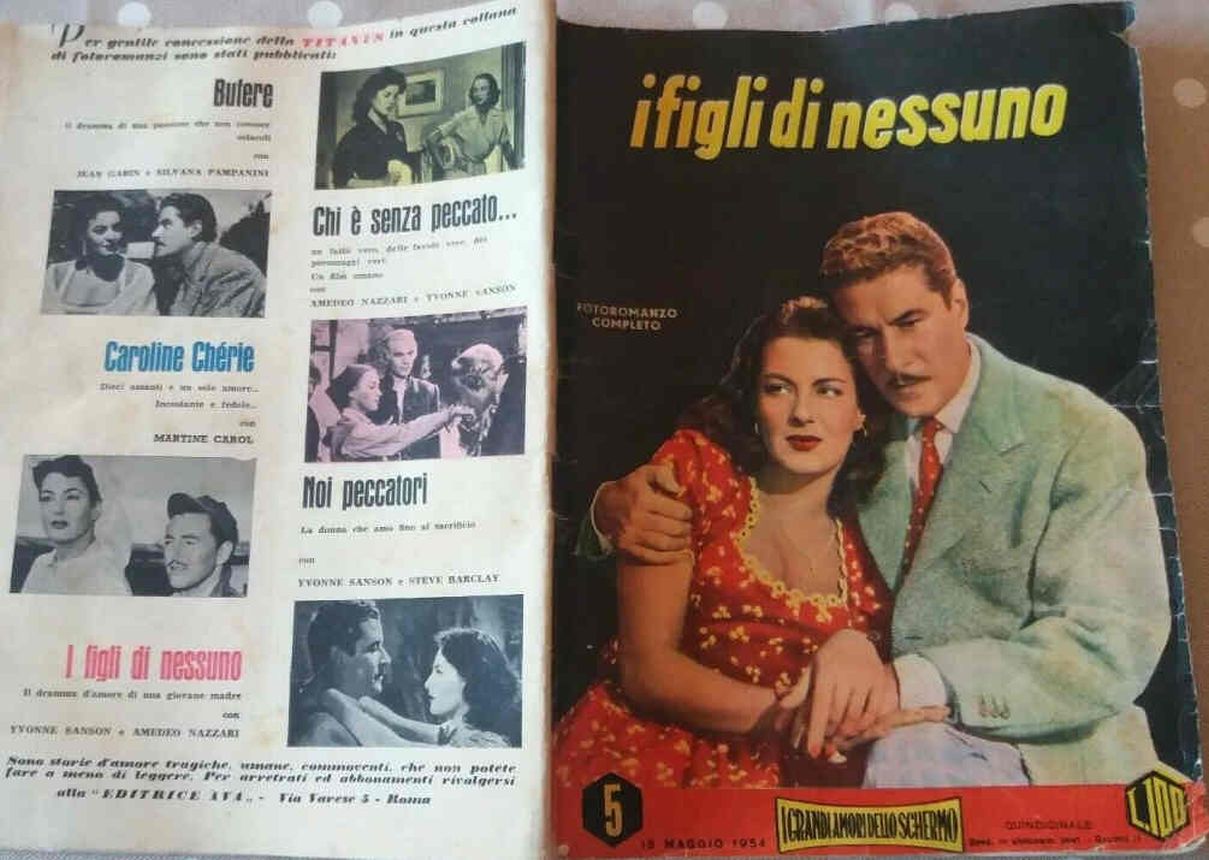 I GRANDI AMORI DELLO SCHERMO magazine side cover Issue 5 15 May 1954