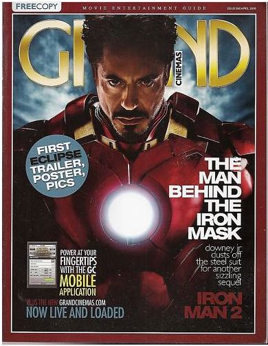 GRAND CINEMAS magazine side cover April 2010