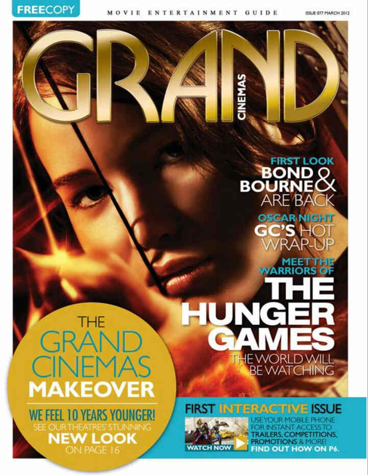 GRAND CINEMAS magazine side cover Issue 77 March 2012