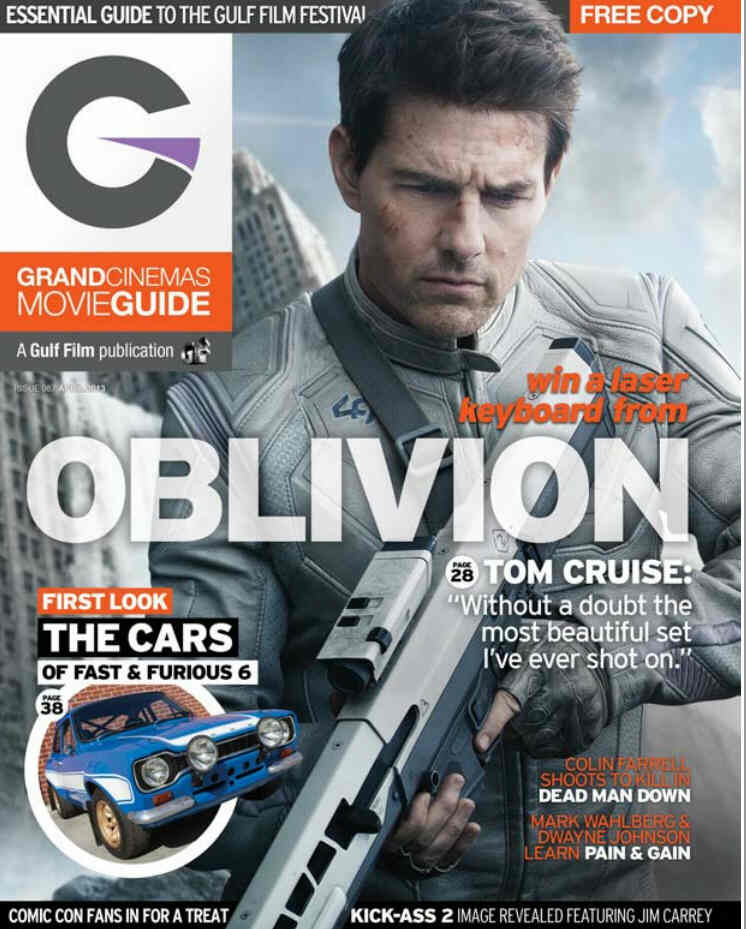 GRAND CINEMAS magazine side cover Issue 87 April 2013