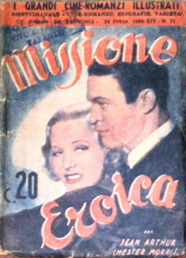GRANDI CINE-ROMANZI ILLUSTRATI | I magazine side cover Issue 71 26 February 1936