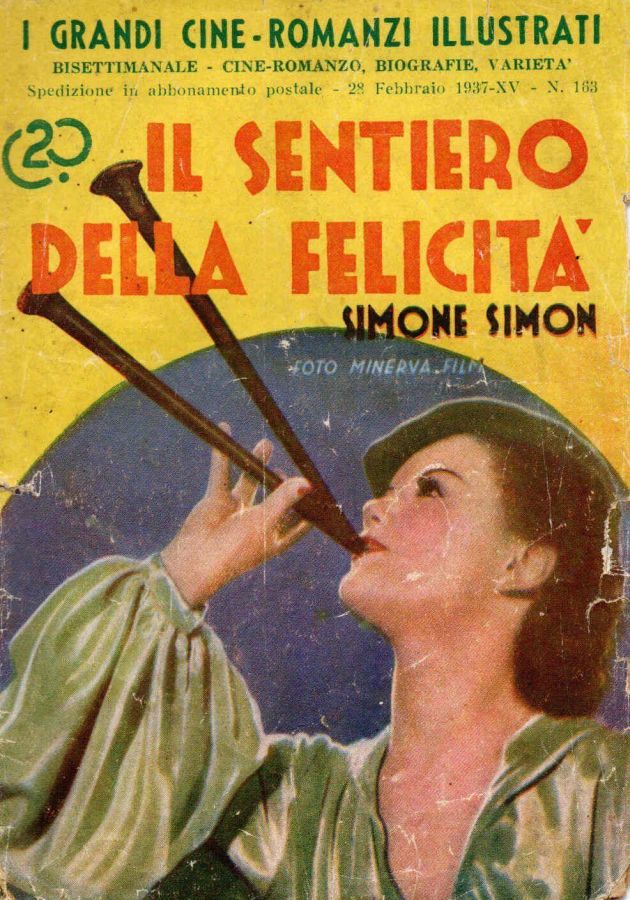 GRANDI CINE-ROMANZI ILLUSTRATI | I magazine side cover Issue 163 28 February 1937