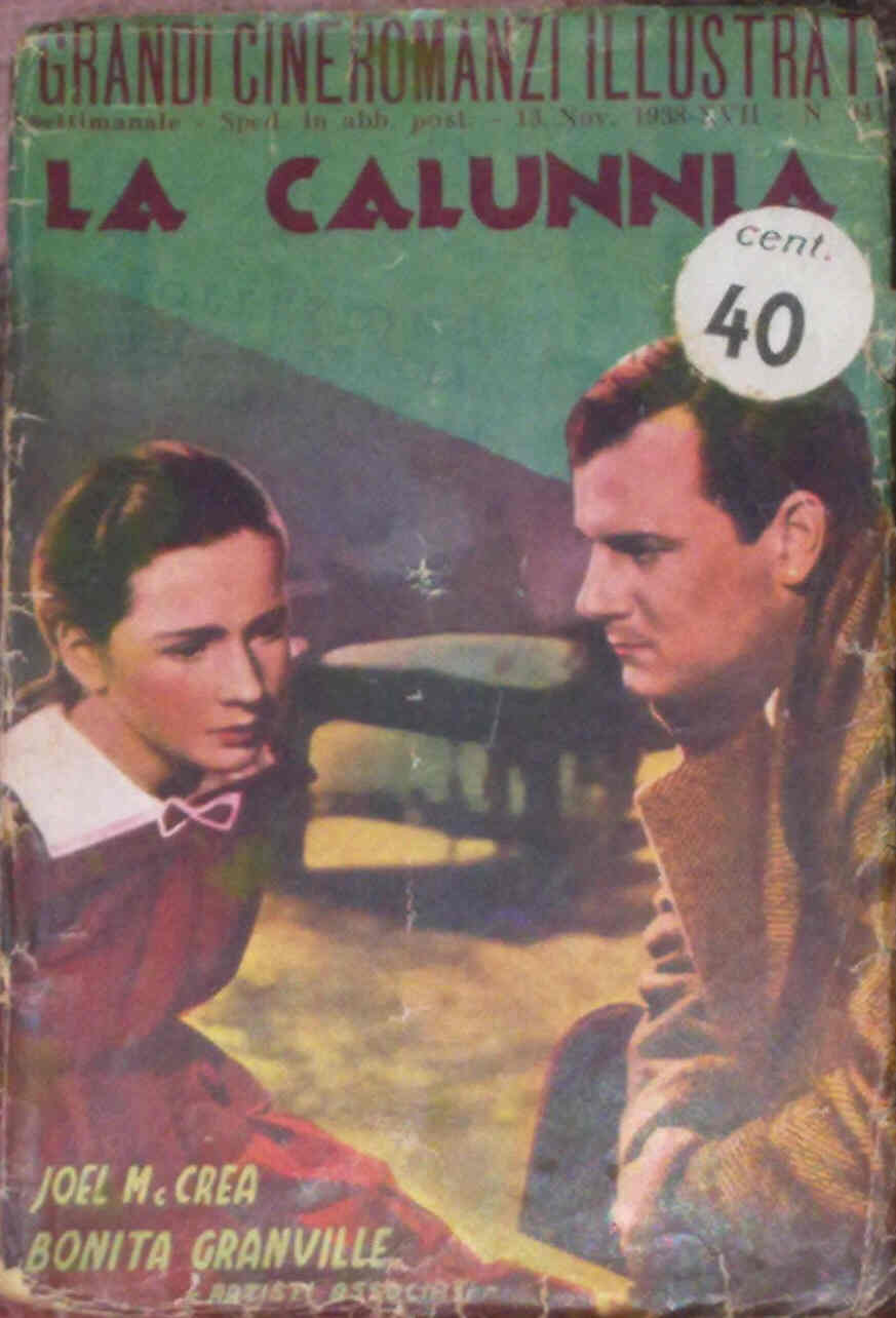 GRANDI CINE-ROMANZI ILLUSTRATI | I magazine side cover Issue 341 13 November 1938
