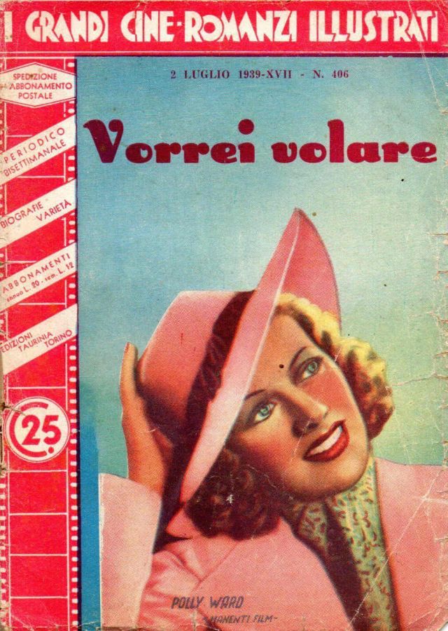 GRANDI CINE-ROMANZI ILLUSTRATI | I magazine side cover Issue 406 2 July 1939