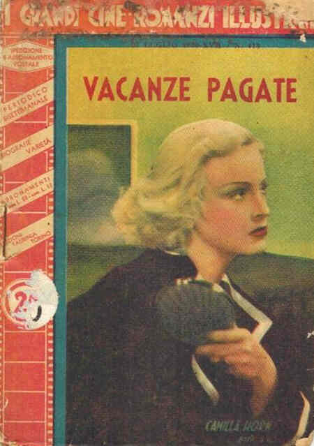 GRANDI CINE-ROMANZI ILLUSTRATI | I magazine side cover Issue 413 27 July 1939