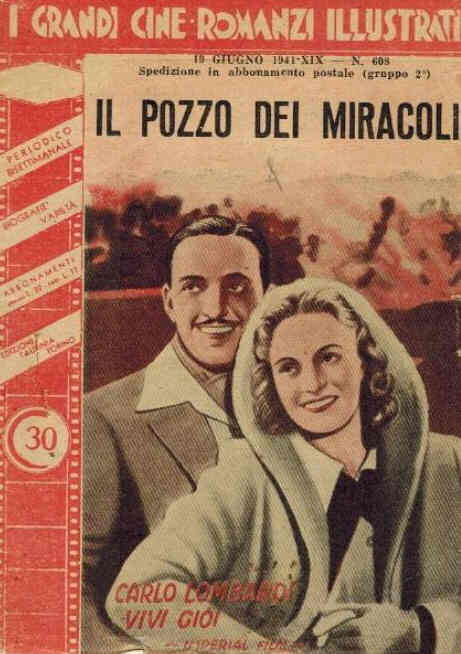 GRANDI CINE-ROMANZI ILLUSTRATI | I magazine side cover Issue 608 19 June 1941