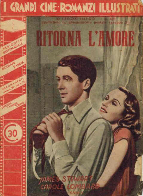 GRANDI CINE-ROMANZI ILLUSTRATI | I magazine side cover Issue 609 22 June 1941