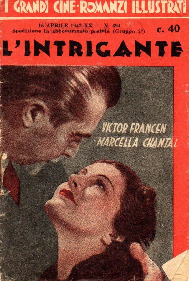 GRANDI CINE-ROMANZI ILLUSTRATI | I magazine side cover Issue 694 16 April 1942