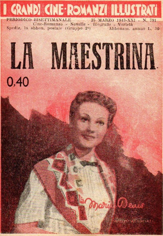 GRANDI CINE-ROMANZI ILLUSTRATI | I magazine side cover Issue 791 25 March 1943