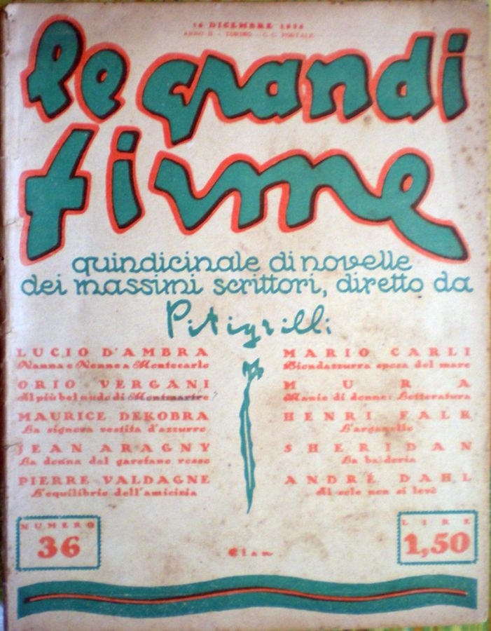 GRANDI FIRME | LE magazine side cover Issue 36 15 December 1925