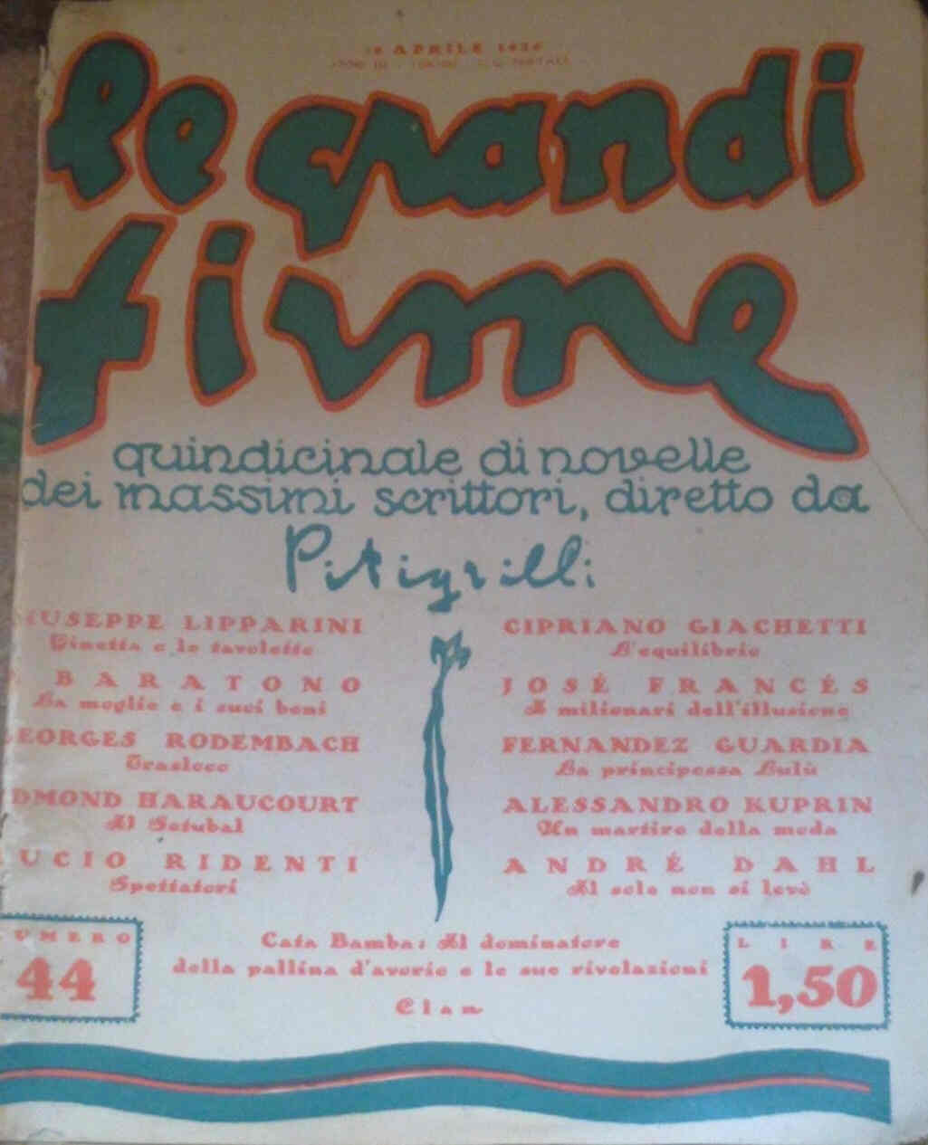 GRANDI FIRME | LE magazine side cover Issue 44 15 April 1926