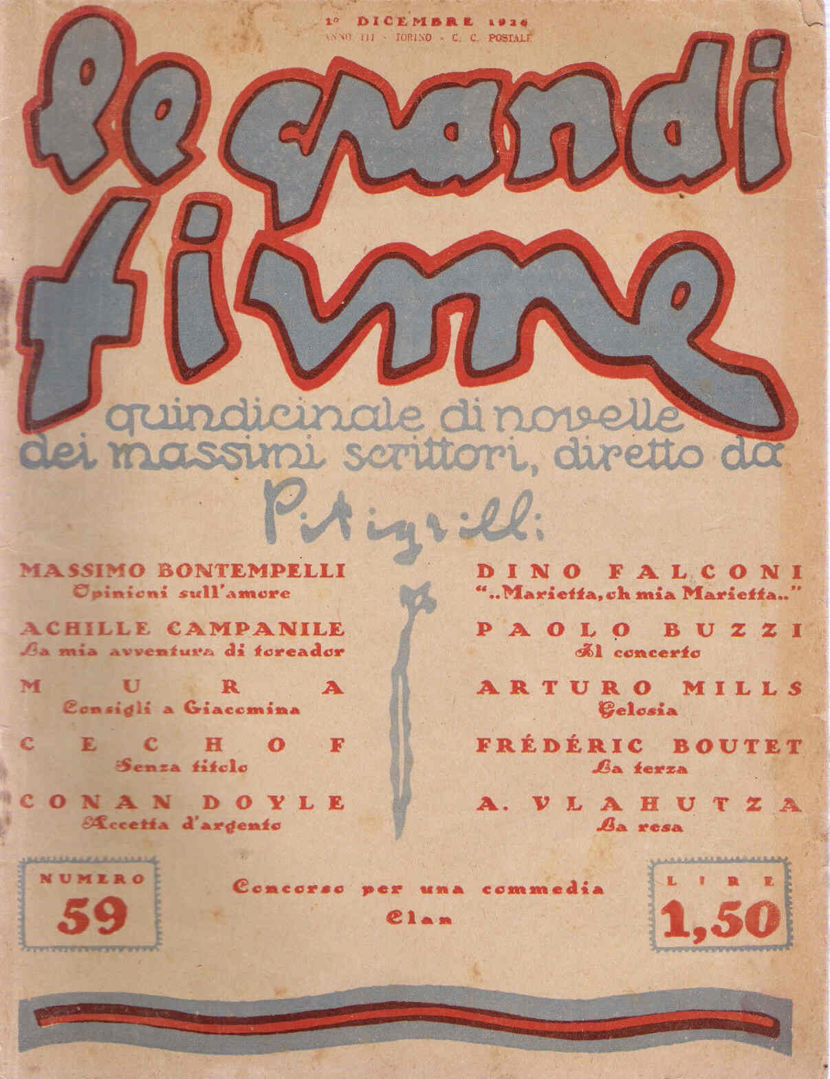 GRANDI FIRME | LE magazine side cover Issue 59 1 December 1926
