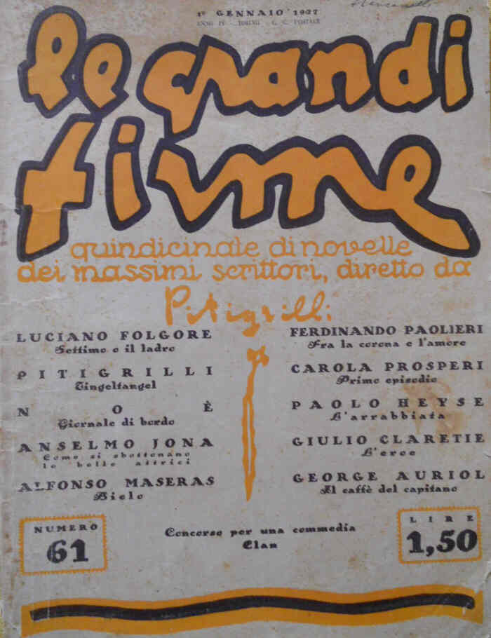 GRANDI FIRME | LE magazine side cover Issue 61 1 January 1927