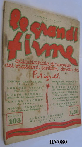 GRANDI FIRME | LE magazine side cover Issue 103 1 October 1928